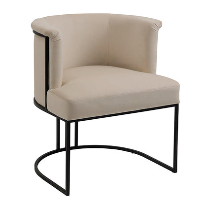 Aria Dining Chair - Taupe - Black Frame