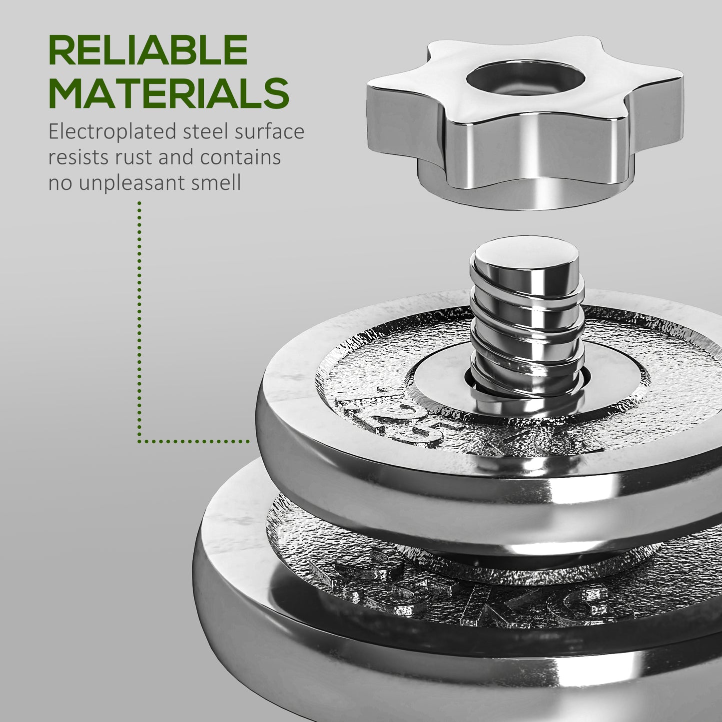 20kg 2-in-1 Adjustable Weights Dumbbells Set for Home Gym