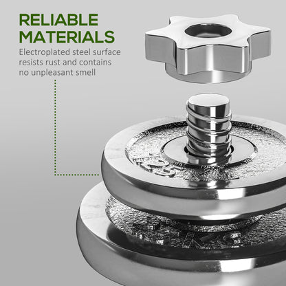 20kg 2-in-1 Adjustable Weights Dumbbells Set for Home Gym