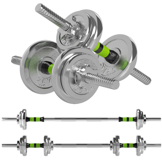20kg 2-in-1 Adjustable Weights Dumbbells Set for Home Gym