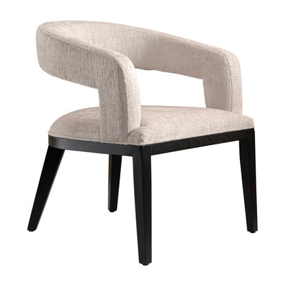 Madison Dining Chair - Light Taupe - Black frame