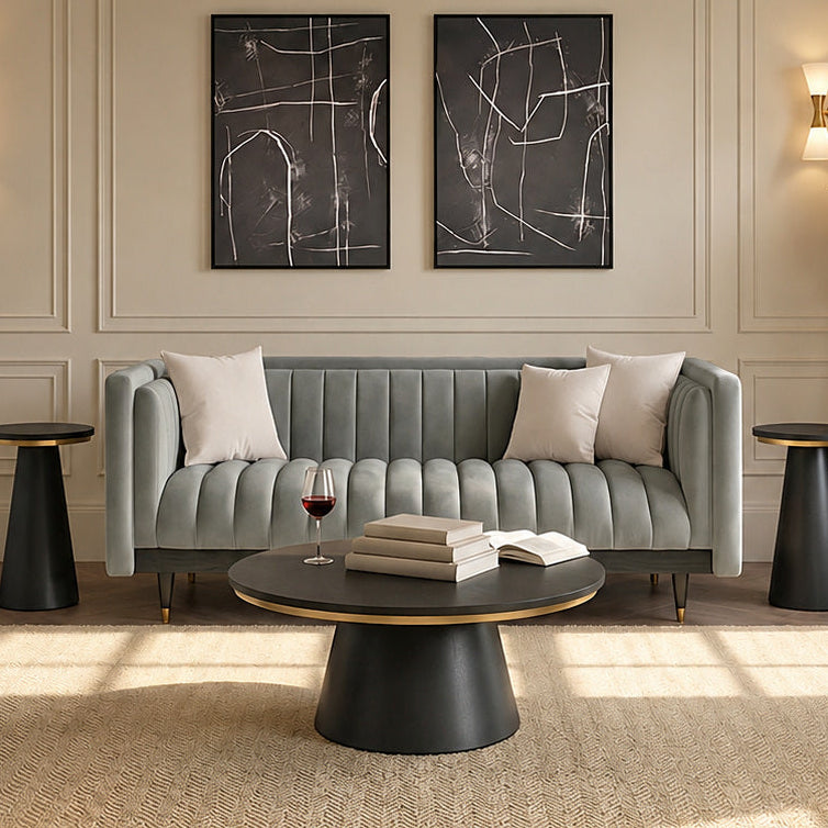 Metz Two Seat Sofa - Dove Grey