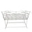 Patio 2 Seater Rocking Bench Steel Garden Outdoor Garden Loveseat Chair w/ Decorative Backrest White