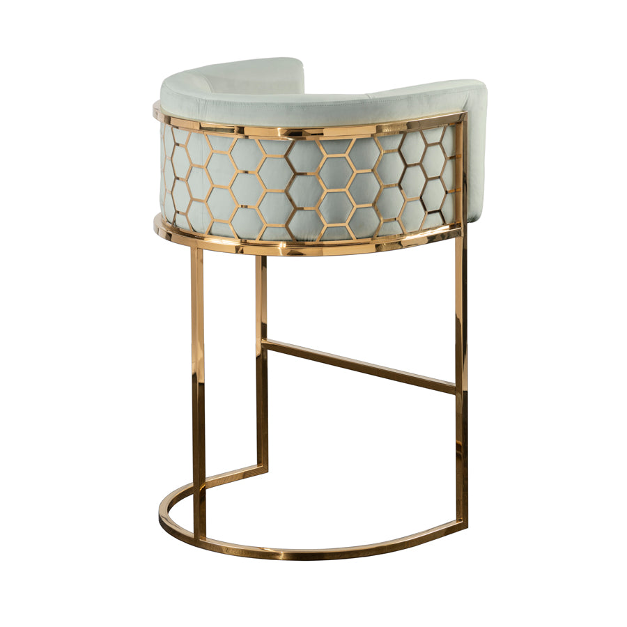 Alveare Counter Stool Brass - Jade