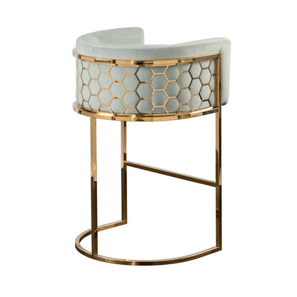Alveare Counter Stool Brass - Jade
