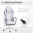 Racing Gaming Chair, Reclining PU Leather Computer Chair with 360 Degree Swivel Seat, Footrest, Removable Headrest and Lumber Support, Purple