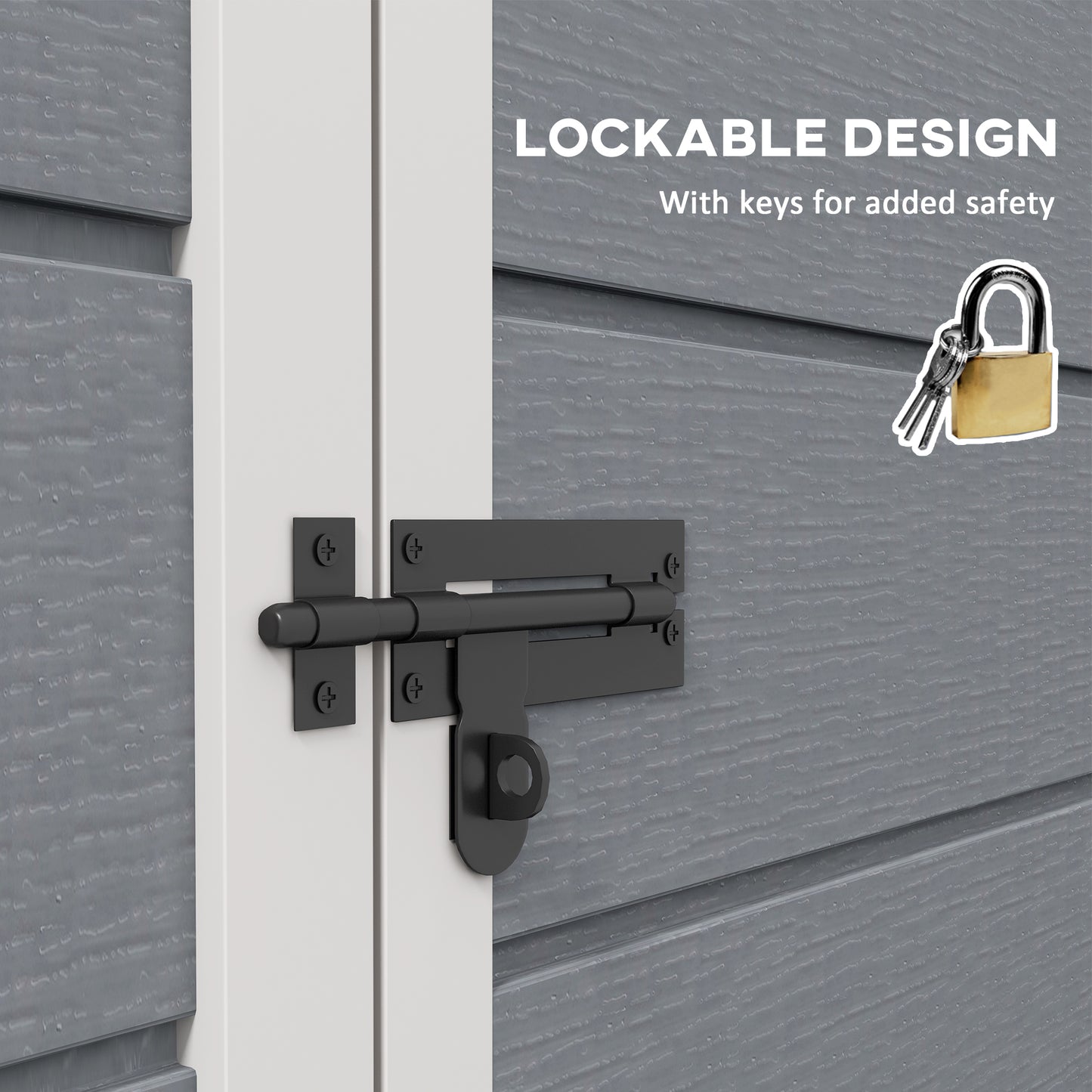 Lock Up Shed - 6Ft x 4.5Ft Garden Shed in Grey