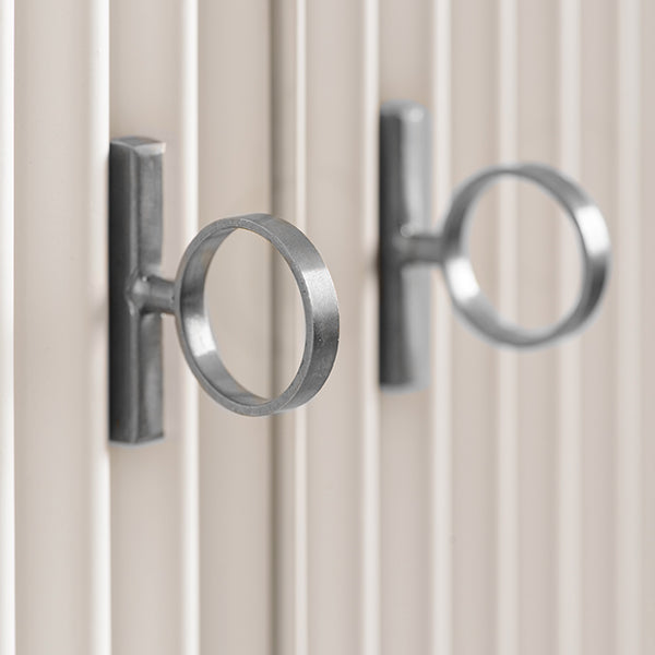 Heidi White Wardrobe Brass/Silver