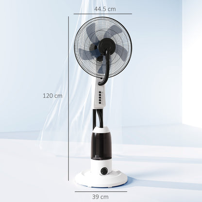Spray Misting Fan, Floor Fan with Water Mist Spray and 3 Speeds
