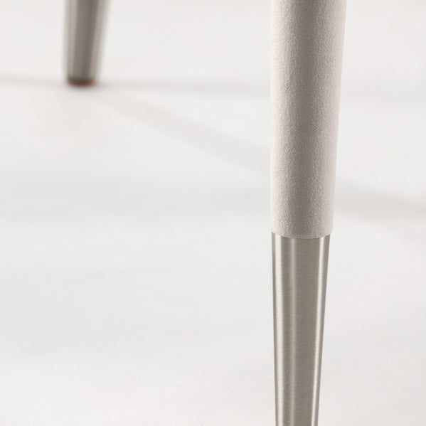 Sophia Dining Chair - Grey - Silver Caps
