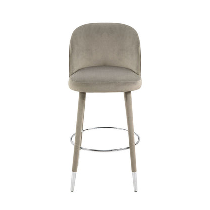 Bellucci Counter stool - Taupe - Silver Caps