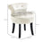 Dressing Table Stool Vanity Seat w/ Rubber Wood Legs Bedroom - Beige