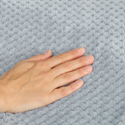 Heated Throw with Ultra Soft Velvet, Electric Blanket, Grey