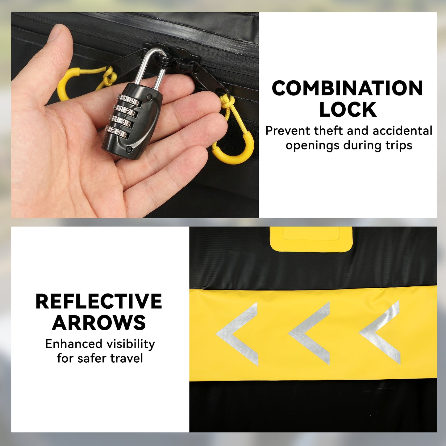 Car Roof Bag, 21 Cubic Feet Waterproof Car Roof Box, Yellow