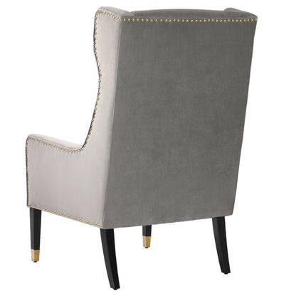 Grayson Armchair Dove Grey - Brushed Gold