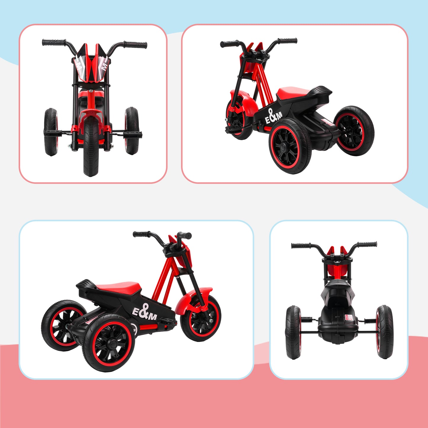 Kids Tricycle Baby Trike, 3 Wheel Toddler Balance Bike