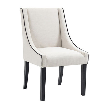 Sia 4-6 Seat Black Dining Table and 4 Chatsworth Dining Chairs Calico Two Tones