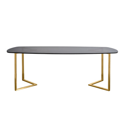 Chevron Brass Dining Table
