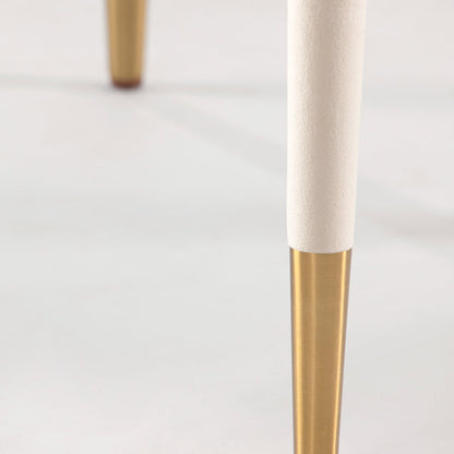 Sophia Dining Chair - Chalk - Brass caps