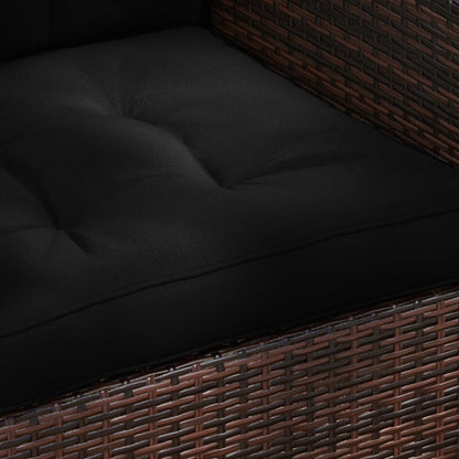 4pc Outdoor Seat Cushions Back Cushions, 60 x 60 x 10cm Water Repellent Seat Pads for Garden Patio Kitchen Office Chairs, Black