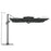 Garden Parasol, 3(m) Cantilever Parasol with Hydraulic Mechanism, Dual Vented Top, 8 Ribs, Cross Base, Grey