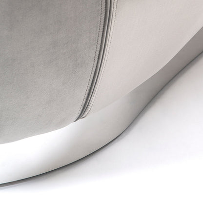 Equinox Six Seat Sofa – Dove Grey – Polished Chrome Base