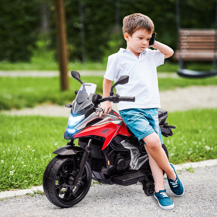 Honda Licensed 12V Kids Electric Motorbike w/ Music Headlights - Red