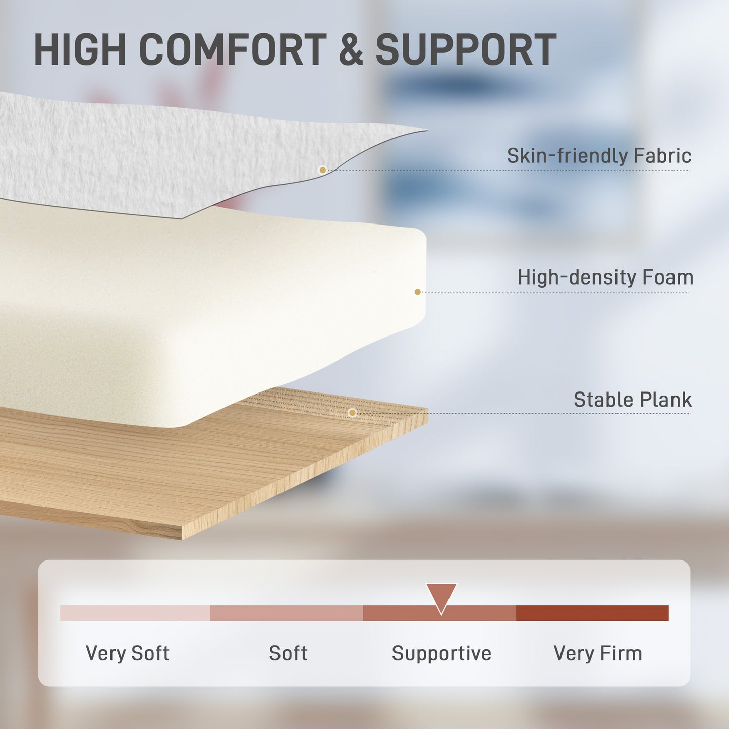 Swivel Office Chair, Vanity Desk Chair with Adjustable Height, Wheels