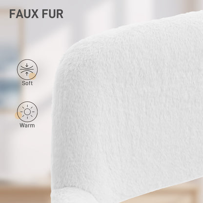 Swivel Office Chair, Vanity Desk Chair with Adjustable Height, Wheels