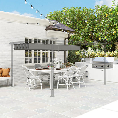 Pergola Shade Cover Replacement Canopy for 4 x 3(m) Pergola, Light Grey