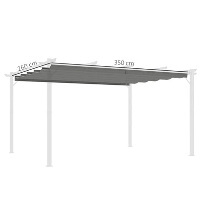 Pergola Shade Cover Replacement Canopy for 4 x 3(m) Pergola, Light Grey