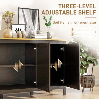 Sideboard Buffet Storage Cabinet, Storage Cabinet with Doors, Black
