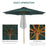 3(m) Wooden Patio Umbrella, Pulley Operated Garden Parasol with Rope Pulley Mechanism and 8 Ribs, Green