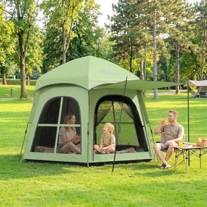 Pop Up Tent 3000mm Waterproof for 3-4 Person Green