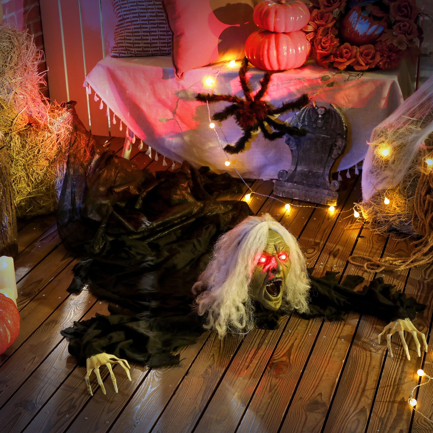 183 cm Life Size Scary Halloween Decorations, Battery Operated