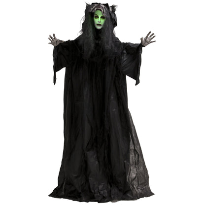 67" Animated Pop-Up Ghost with Werewolf Mask, Light Up Animated Prop