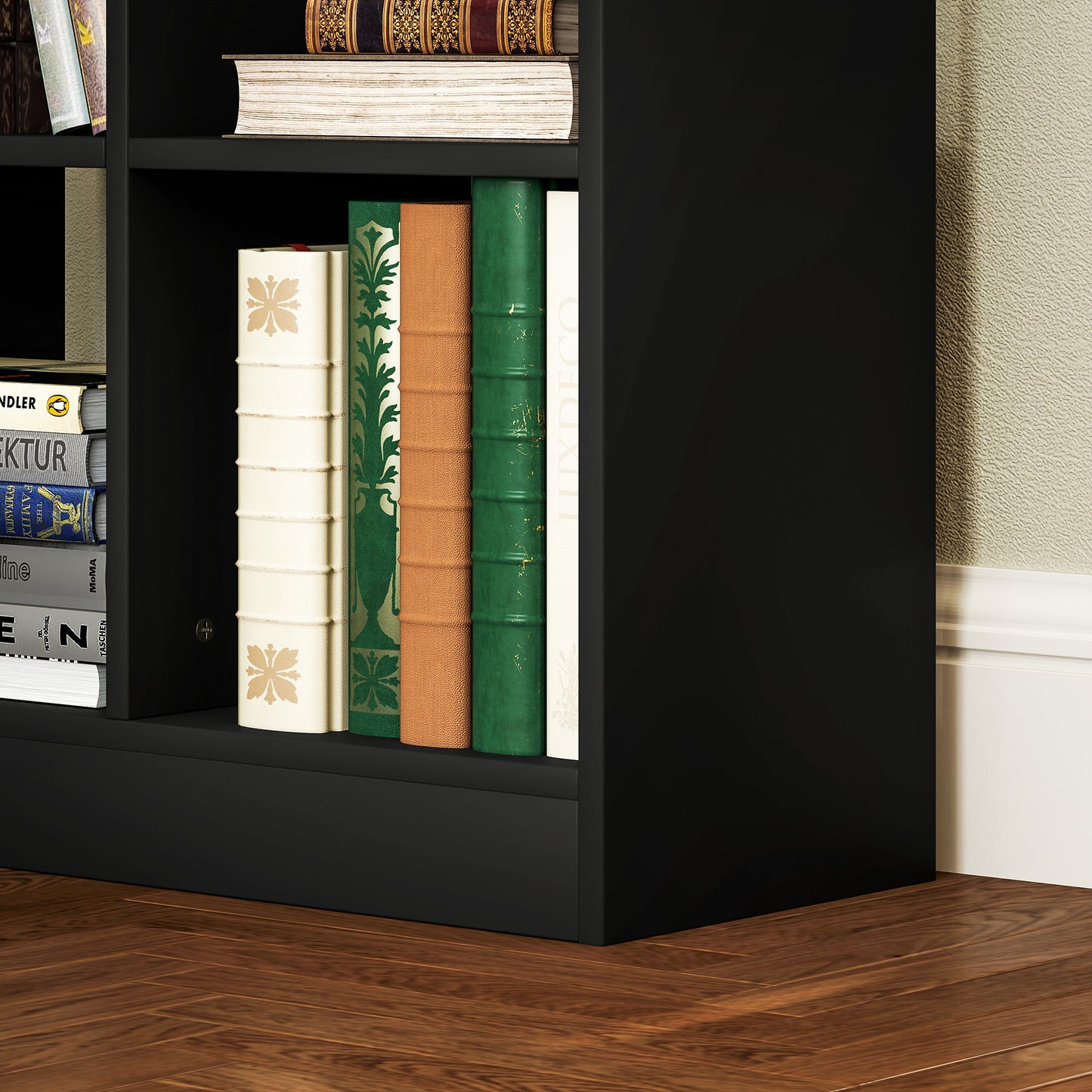 Freestanding Bookcase Display Shelf with Drawer for Home Office