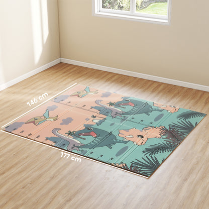 Baby Play Mat, Double Sided Crawling Mat, Dinosaur Theme