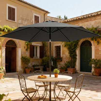 Garden Parasol, 2m Outdoor Table Parasol Umbrella with Tilt