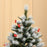 6FT Artificial Snow Dipped Christmas Tree Xmas Pencil Tree Holiday Home Party Decoration with Foldable Feet Red Berries White Pinecones, Green