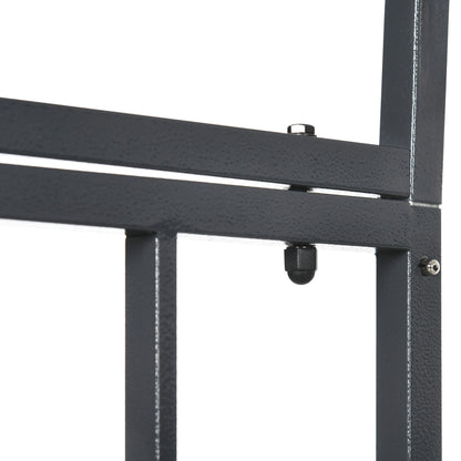 Metal Garden Arch with Double Gate, Garden Arbor Climbing Plants