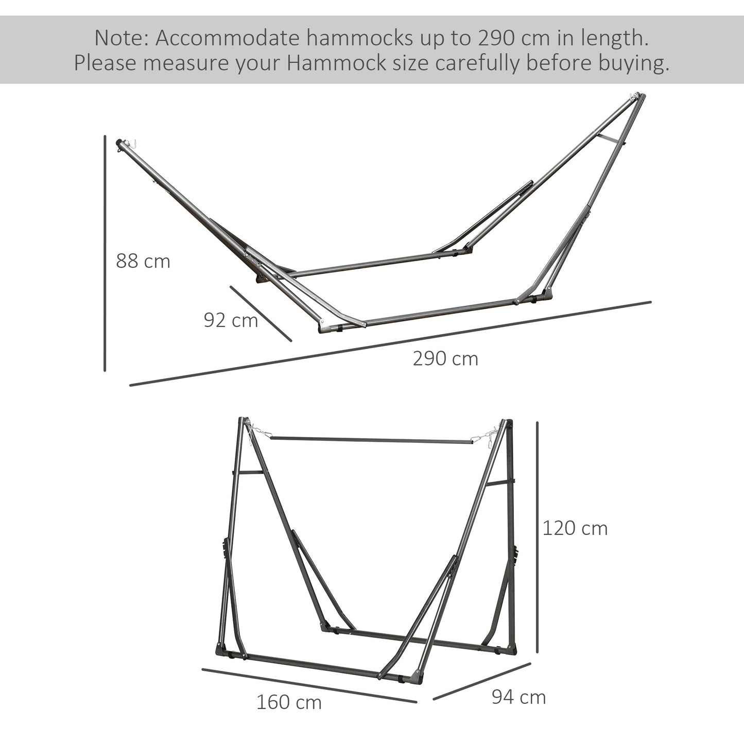 Foldable Hammock Stand, 2 in 1 Hammock Net Stand & Clothes Drying Rack