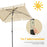 Aluminium Sun Umbrella Parasol Patio Garden Rectangular Tilt 2M x 1.25M Beige