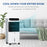 32" Mobile Air Cooler, Evaporative Anion Ice Cooling Fan Water Conditioner Humidifier Unit w/3 Modes, Remote Controller, Timer for Home Bedroom