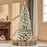 6 Feet Prelit Artificial Snow Flocked Christmas Tree with Warm White LED Light, Holiday Home Xmas Decoration, Green White