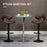 Adjustable Swivel Bar Stools Set of 2, Barstools with Footrest and Backrest, Steel Frame Gas Lift, for Kitchen Counter Dining Room, Brown