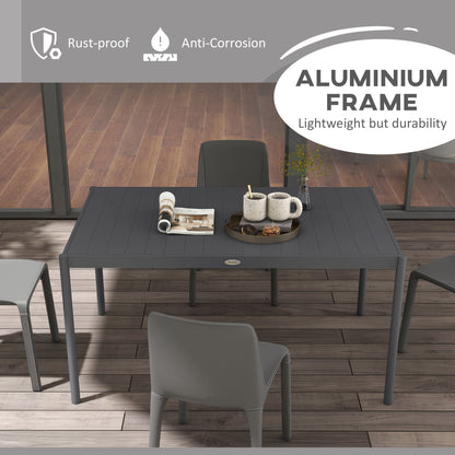 Six-Seater Aluminium Outdoor Table
