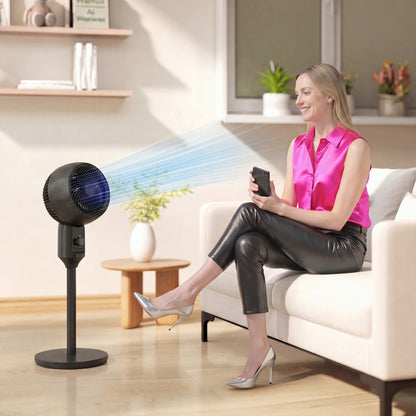 9" Pedestal Cooling Fan with Adjustable Speed, Black