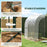 143x118x212cm Walk-In Lean to Wall Tunnel Plastic Greenhouse with Doors