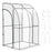 143x118x212cm Walk-In Lean to Wall Tunnel Plastic Greenhouse with Doors